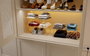 Hanah Home Dolap Ici Organizer Estantería de pared Dorada y Marrón
